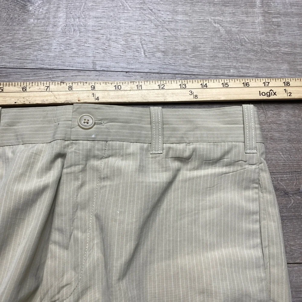 Banana Republic Pants Mens‎ 32x32 Tan Pinstripe Straight Leg Dress Trousers
